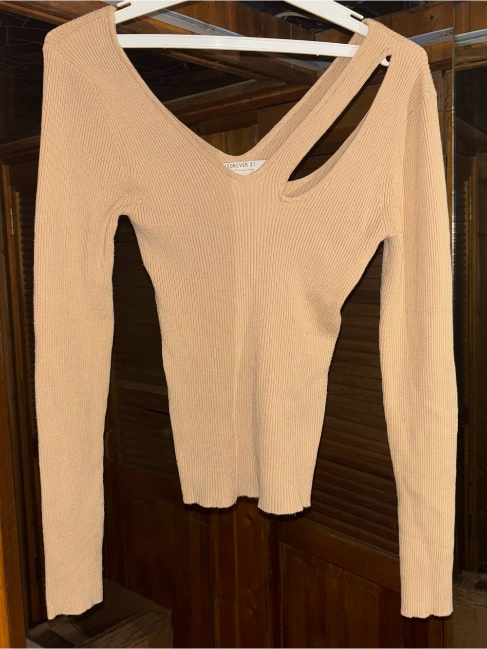 Forever 21 Ribbed Long Sleeve Top